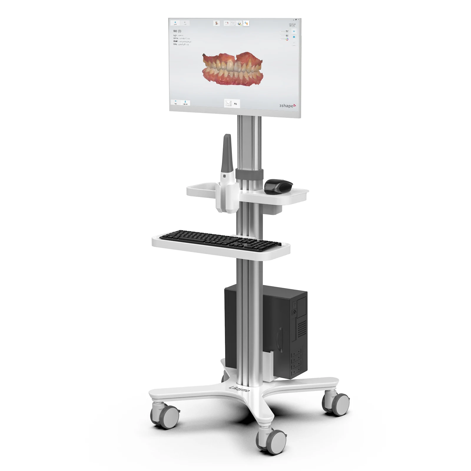 

Monitor Mount Oral Scanner Holder, Adjustable Dental Trolley for Hospitals, Denta
