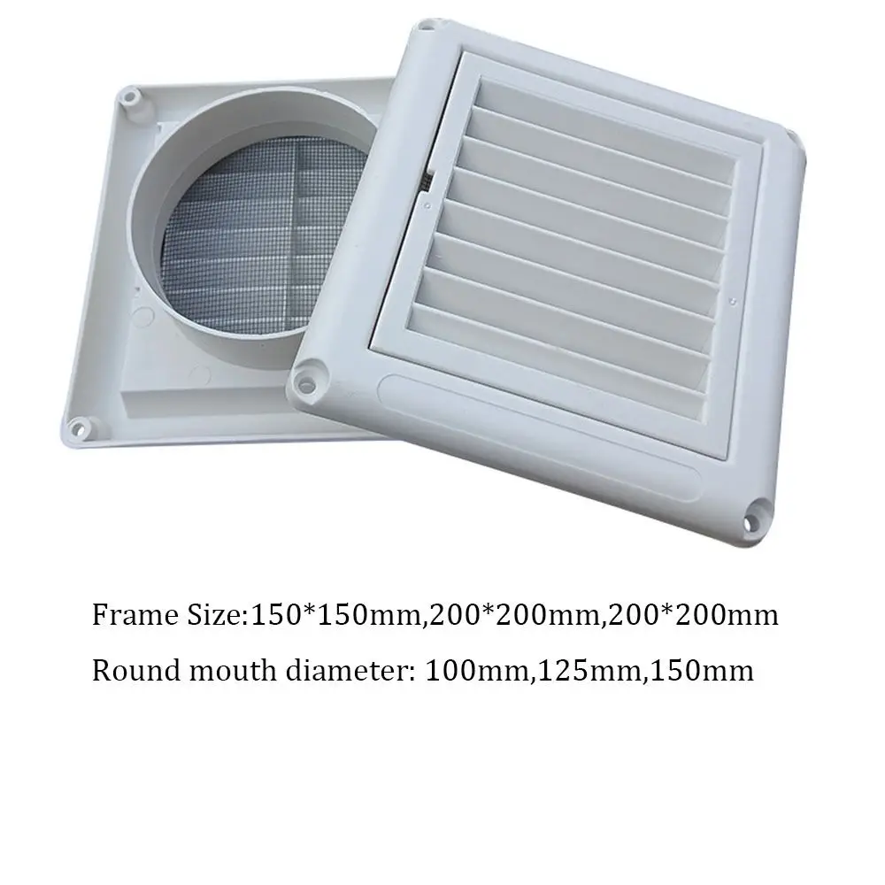 With Flaps Air Vent Grille Ventilation Cover With Insect Screen Louver Vent Air Outlet Ventilation Cover PP