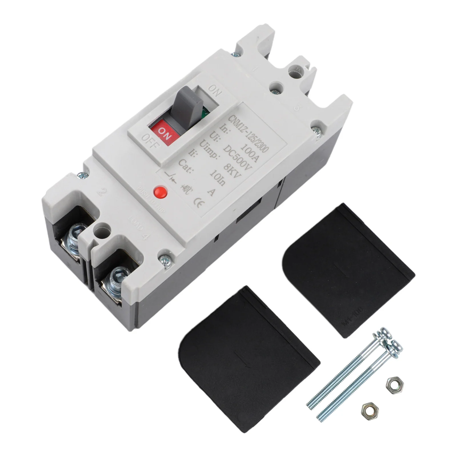 2P DC 600V Solar Circuit Breaker MCCB for PV Battery Systems Rated 100A 125A 160A Molded Case Protection Device