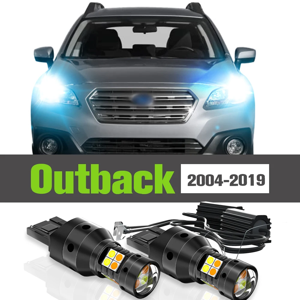 

2x LED Dual Mode Turn Signal+Daytime Running Light DRL Accessories Lamp For Subaru Outback 2004-2019 2009 2010 2012 2013 2014