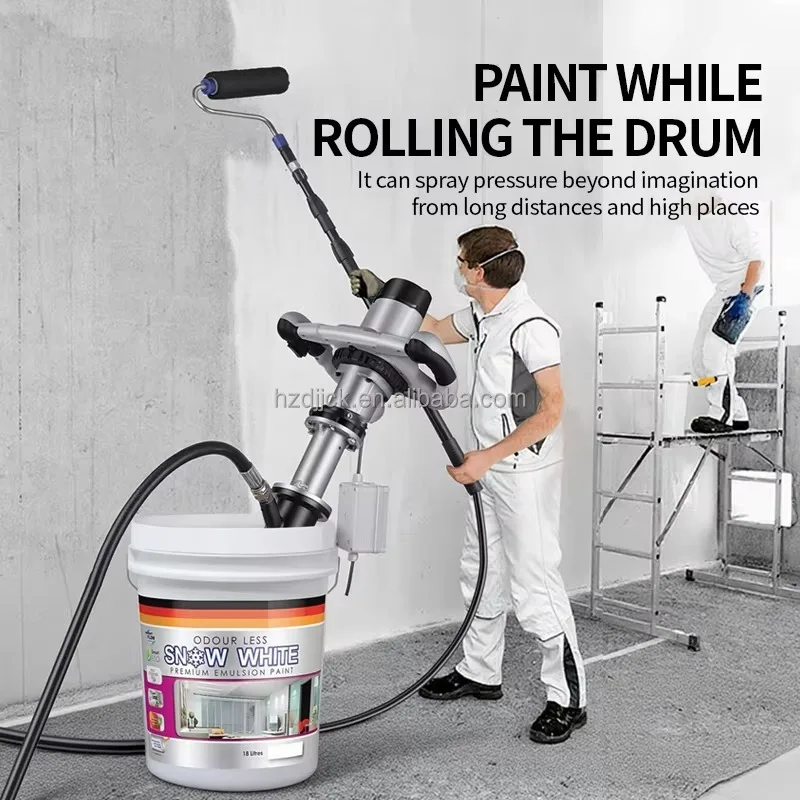 Drum multifunctional electric high-pressure spraying machine putty powder waterproof coating real stone paint cement slurry new