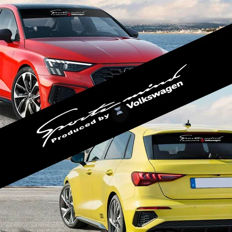 

Наклейки на лобовое стекло автомобиля, светоотражающие виниловые наклейки для тюнинга авто, 3D-наклейки для Volkswagen Golf-5 6 7 Lavida Polo Tiguan Passat