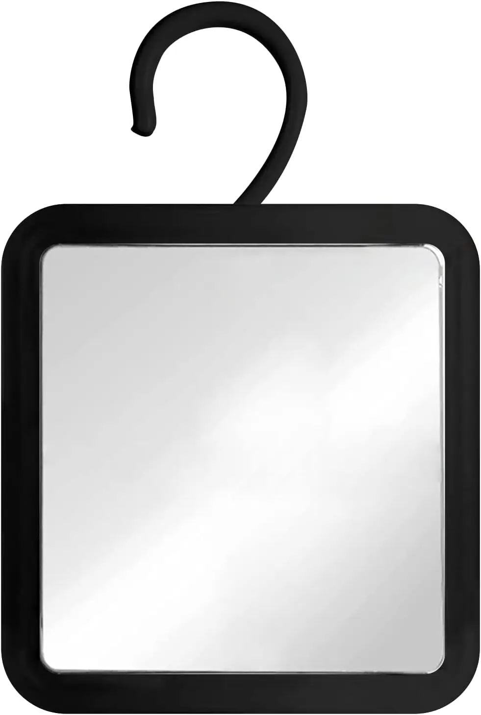 

Зеркало для душа без запотевания для бритья с обзором 360° ° Поворотный крючок — защита от запотевания, ударопрочный, 6,3 x 6,3 дюйма, черная поверхность