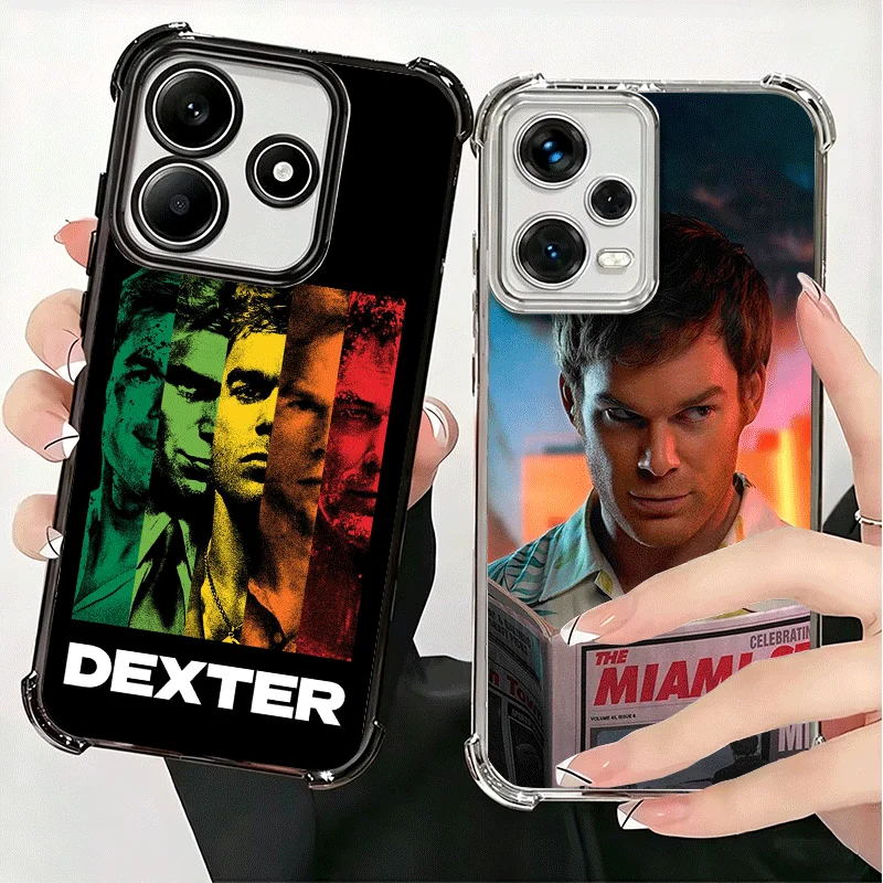 Capa de Celular Dexter Morgan TV para Xiaomi Redmi Note 14 15 Pro Plus 13 12 11S 11T 5G 10 9S 9 com Revestimento Anti-Queda