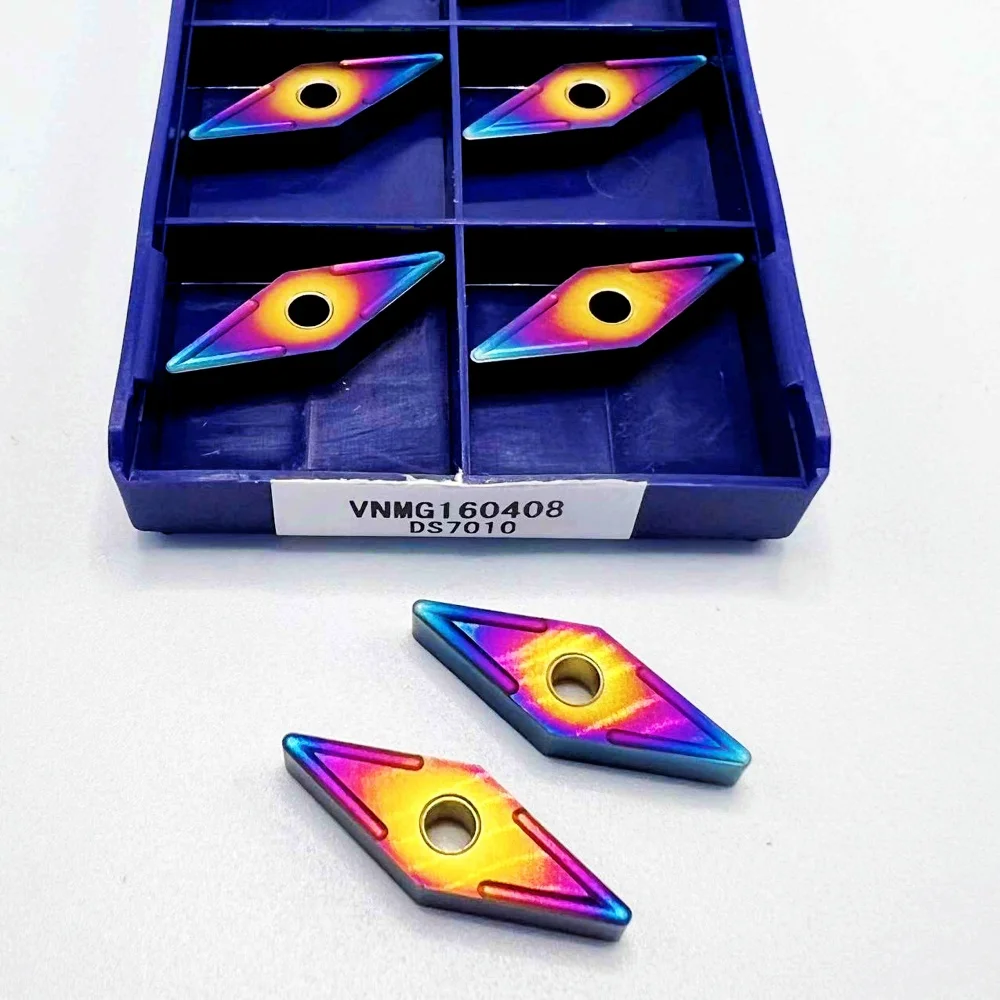 

VNMG160408 DS7010 Твердосплавные токарные пластины Инструменты для токарных станков с ЧПУ Сменные пластины для стали Нержавеющая сталь VNMG 160408