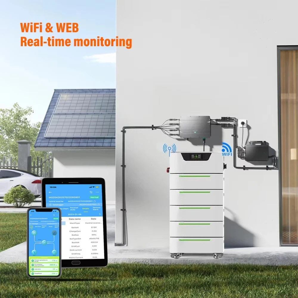 Complete Photovoltaic Solar Kit 5kva Hybrid Grid All in One Inverter 220v 25kwh Solar Energy Storage System Setup for Home