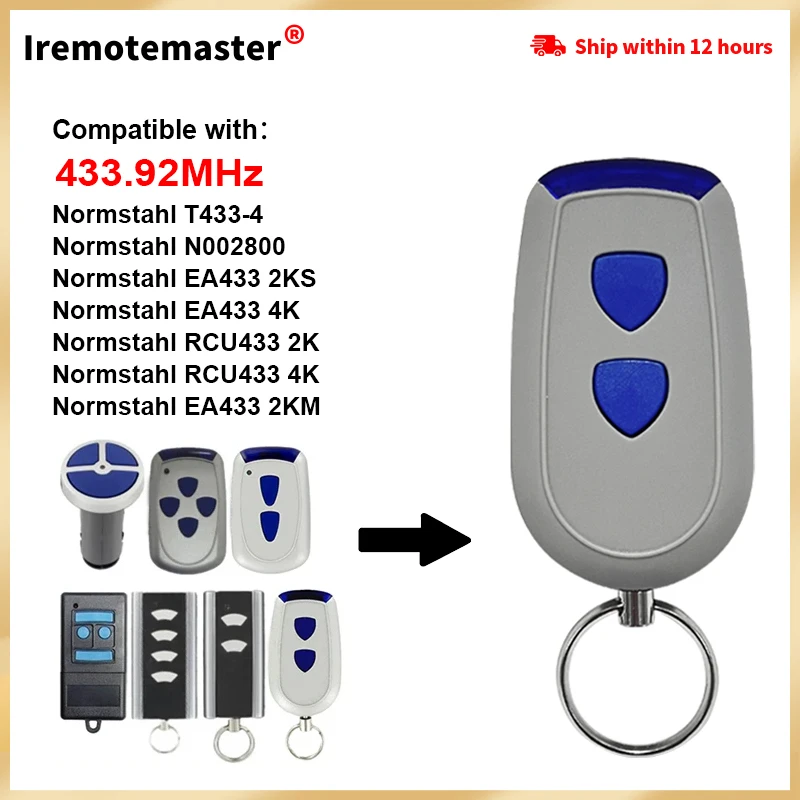 

For Normstahl CRAWFORD Garage Door Remote Control EA433 2KM MICRO RCU433-2 RCU433-4 N002800 EA433 2K 4K Remote Control