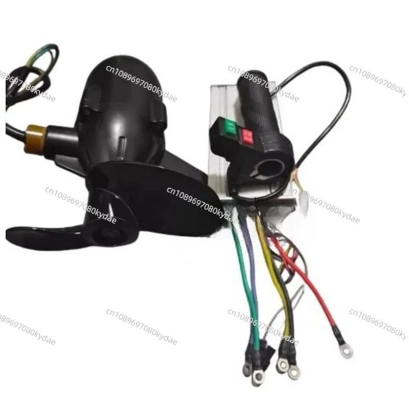 12-72V Marine Underwater Propeller Rubber Boat Electric Outboard Motor Brushless Motor Waterproof Motor with Controller Handle
