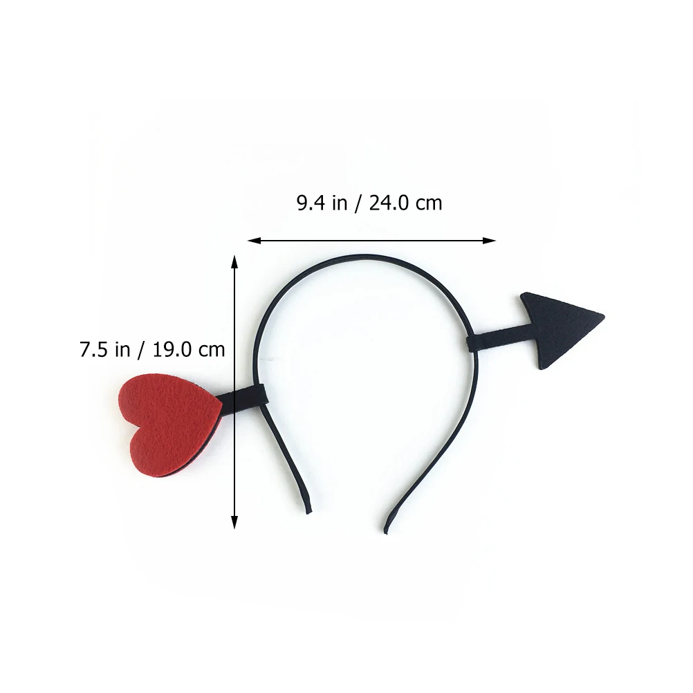 

2PCS Heart Hoop Accessories Valentine Party Cosplay Christmas Adults Heart Hair Clasp Children Textiles Plastics Headband