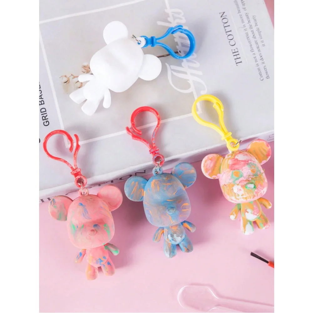 5-piece plastic bear set, creative handmade material. Suitable for the start of the school year, graduation season, party events - Detail 1