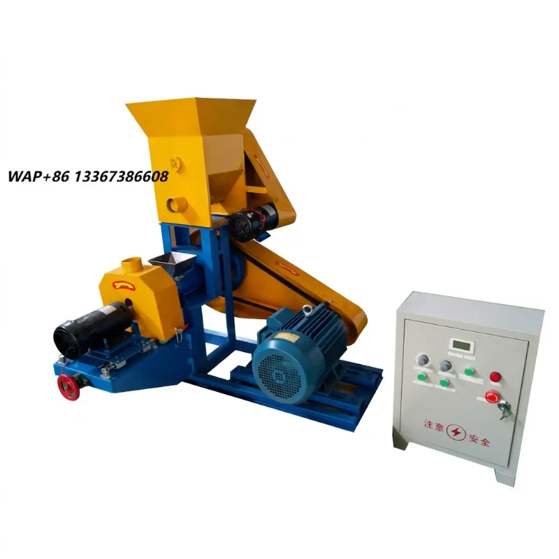 Business Use Mini Full-automatic Motor Carbon Steel Puffed Corn Wheat Snacks Extruder Machine 30kg/hour Capacity
