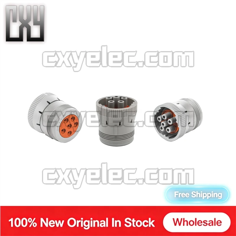 HD16-6-96S 6Pin Female Connector Housing Only Size 16 Waterproof Gray Wire-to-Wire For Car Truck Engineering Machinery Wiring