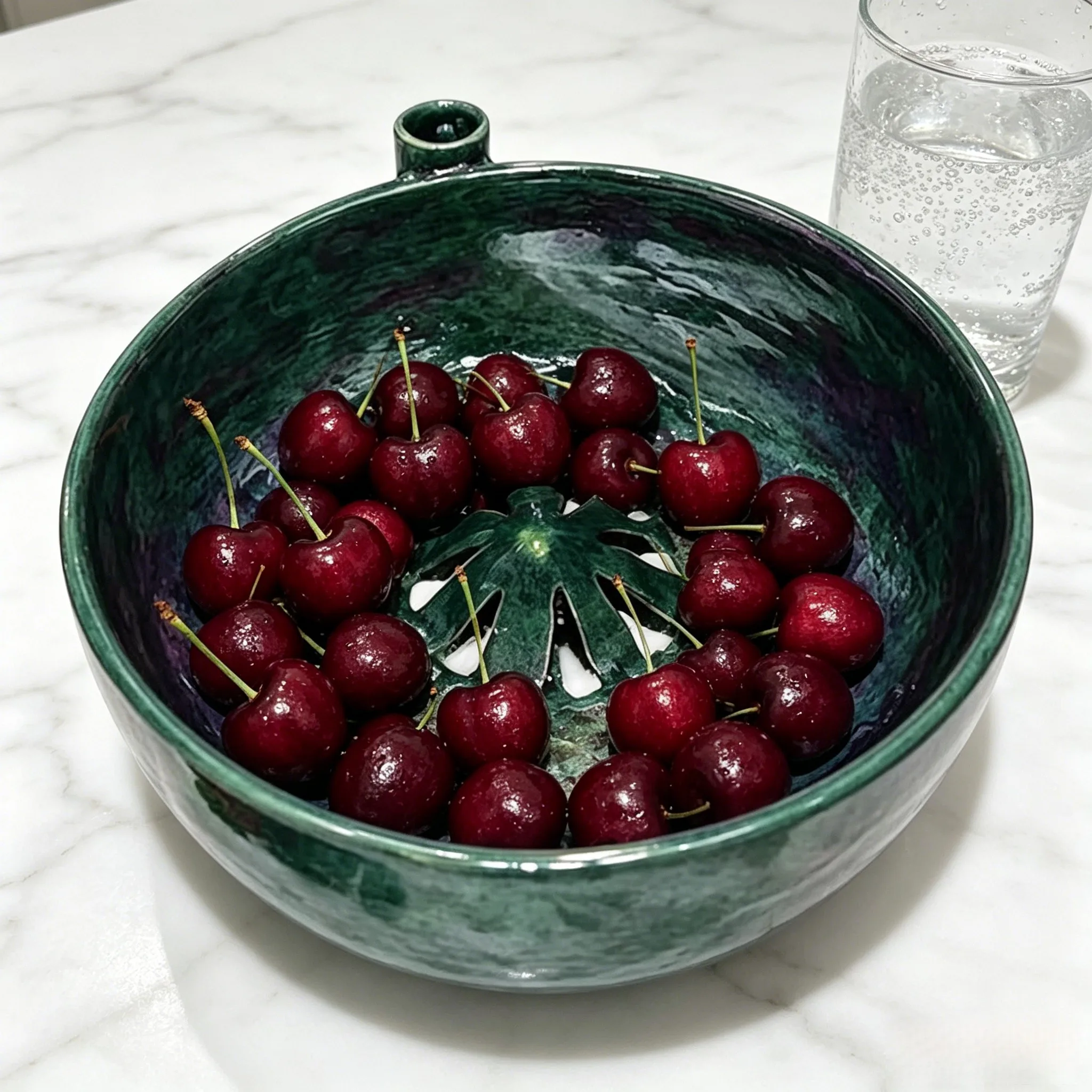 1Pcs Self-Rotation Washing BowlDual-Purpose Cleaning Sink Basket Green For Blueberries & Small Berries Washer Kitchen Colander