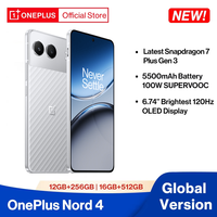 Global Version OnePlus Nord 4  Smartphone 256GB 512GB Snapdragon 7 Plus Gen 3 Sony 50MP AI Camera 5500mAh 100W SUPERVOOC Charge