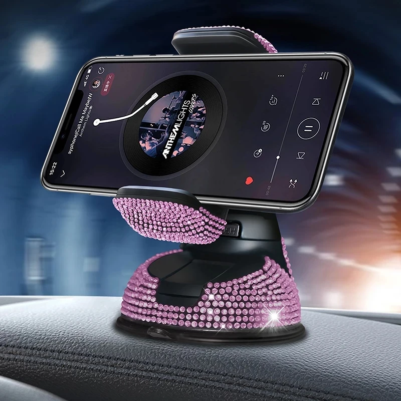 Supporto universale per telefono da auto staffa presa d'aria presa cruscotto supporto di navigazione per telefono Bling Diamond accessori per auto per donna