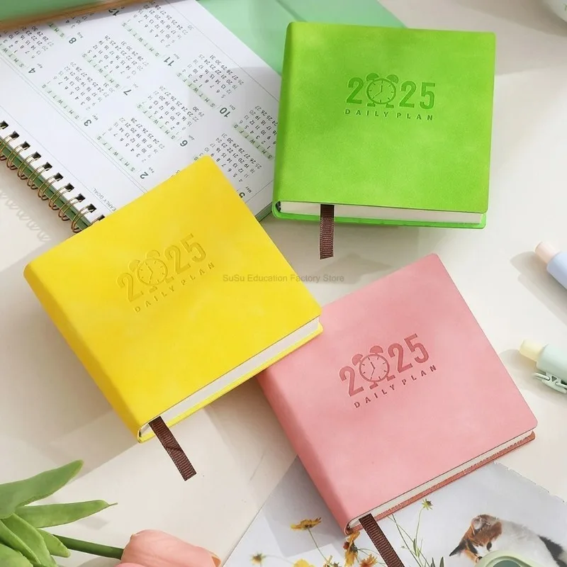 Square Mini Calendar 368 Pages 2025 Pocket Notebook Portable Diary Notebook Planner