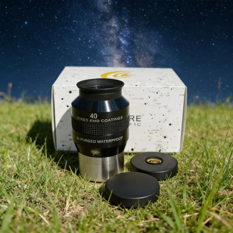 ES Exploration Science 40mm Astronomical Telescope Eyepiece 52 Degree Ultra-Wide-Angle 1.25 Inch Waterproof for Stargazing