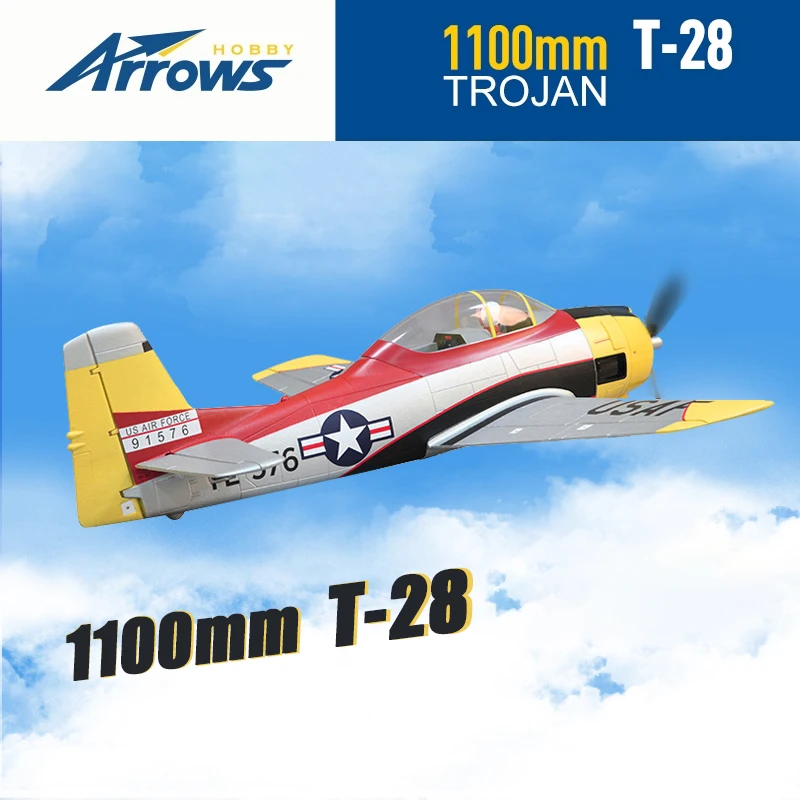 

Синяя стрела 1100 мм T-28 TROJON модель дистанционного управления истребитель собранная модель самолета с фиксированным крылом электрический настоящий самолет игрушка в подарок