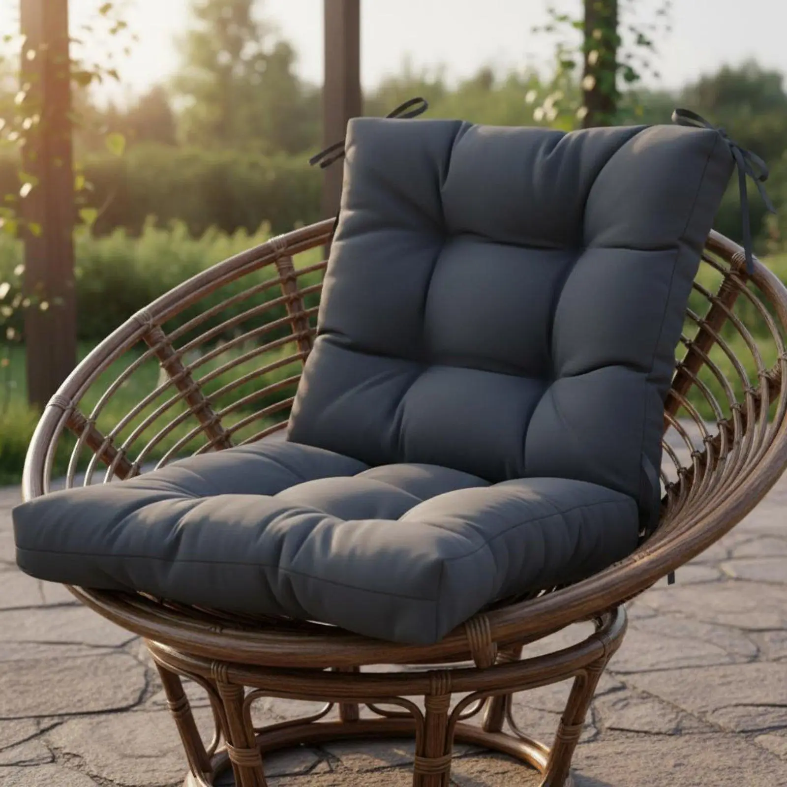 Industrial Cushion Large Ergonomic Back Support Cushion Chair Pad for Outdoor Bench Office or Folding Chair