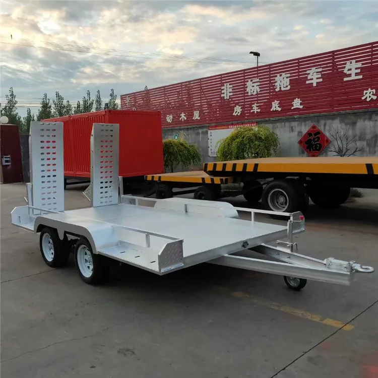 Galvanized ladder trailer, vehicle transporter, export high-quality galvanized sheet small trailer