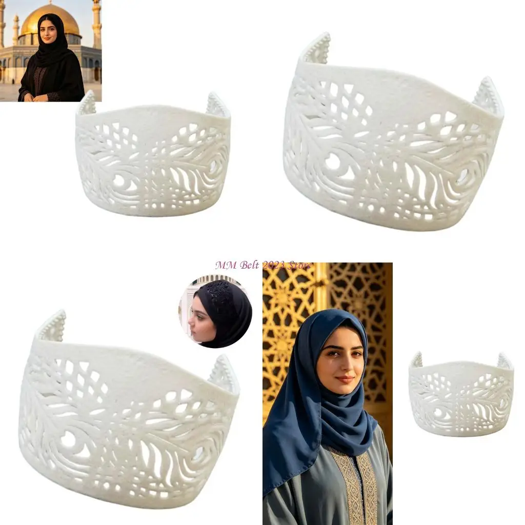 

49ME Velvety Head Wrap Fixer Nonslip Design Hijab Pin Alternative Headwear For Outdoor Exercise And Religious Event