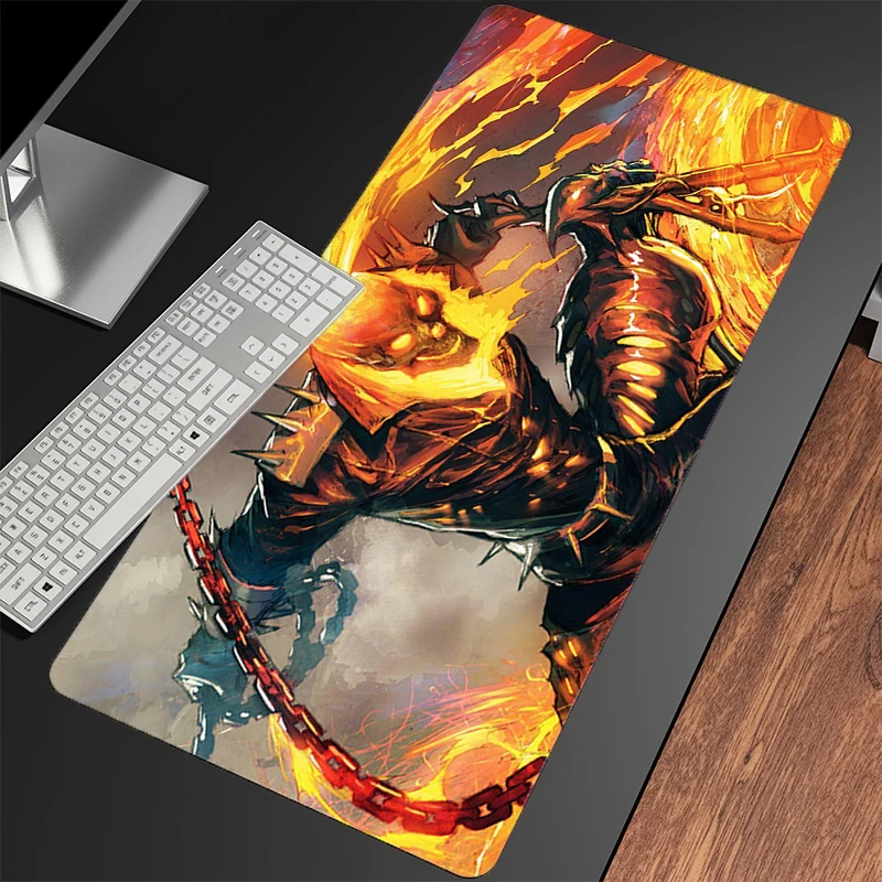 Kawaii Mouse Pad XXL Ghost Rider Non Slip Cute Girl Gabinete Gamer Computer Desk Mat Keyboard Pad PC Gaming Accessories Mousepad