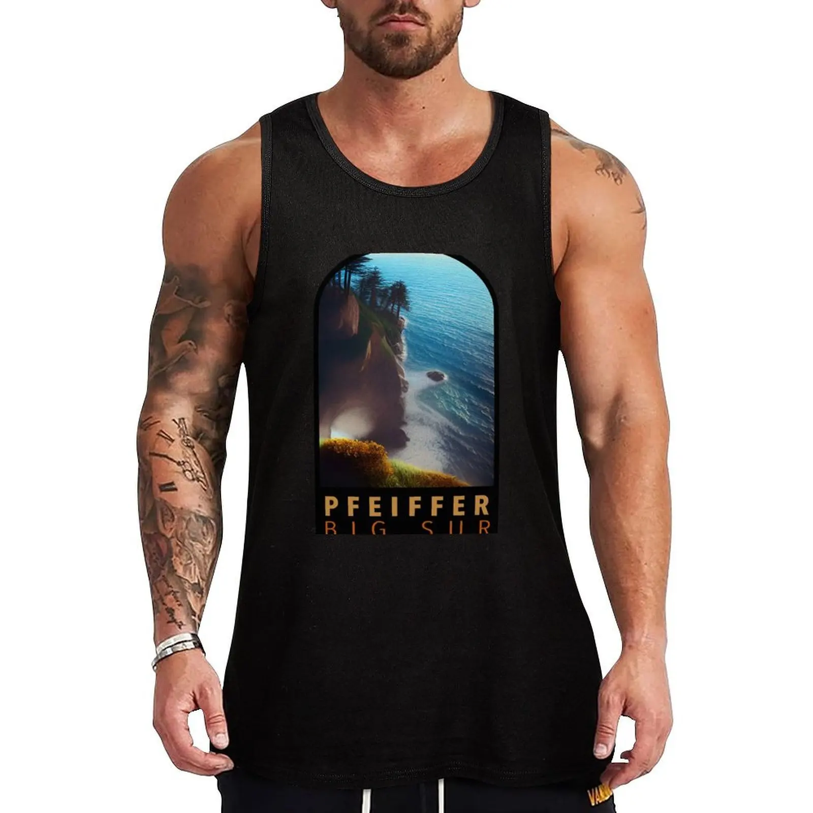 Awesome design for Julia Pfeiffer Big Sur Tank Top Gym Tank Top Quick Dry Sleeveless Fitness Shirt