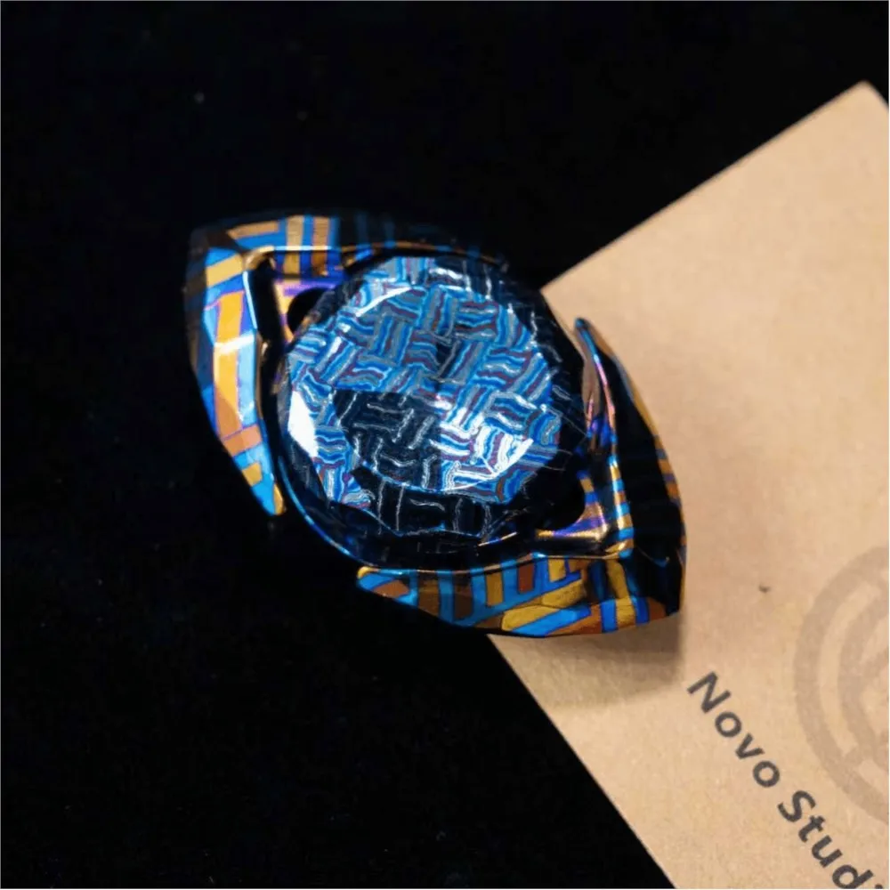 NOVO Studio Dragon Scale Two-Bladed Fidget Spinner Timascus Stress Relief Toy Fidgeting Spinners Office Desk Accessories