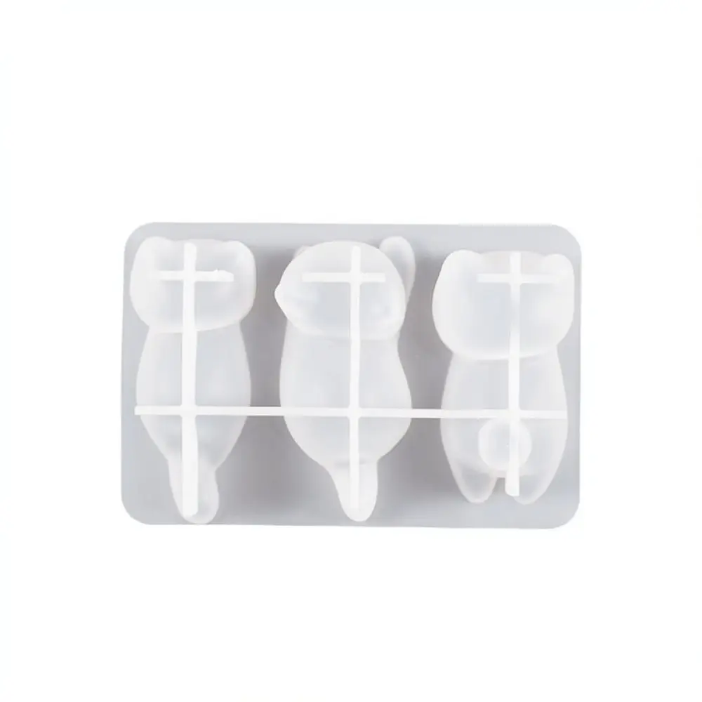 Reusable 3D Cat Silicone Mold For Zunguan Epoxy Resin Casting Tool DIY Handmade Keychain Jewelry Art Supply
