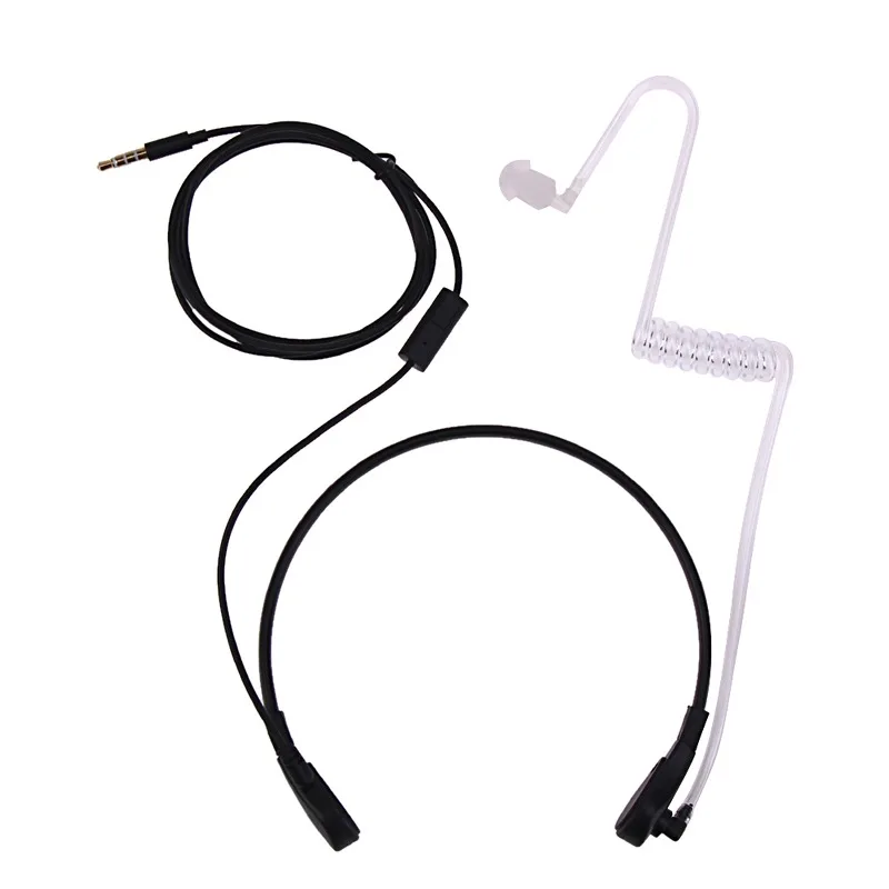 Vibração da garganta do telefone móvel 1 pino 3.5mm dedo ptt microfone tubo de ar fone de ouvido microfone para iphone samsung xiaomi telefone celular inteligente