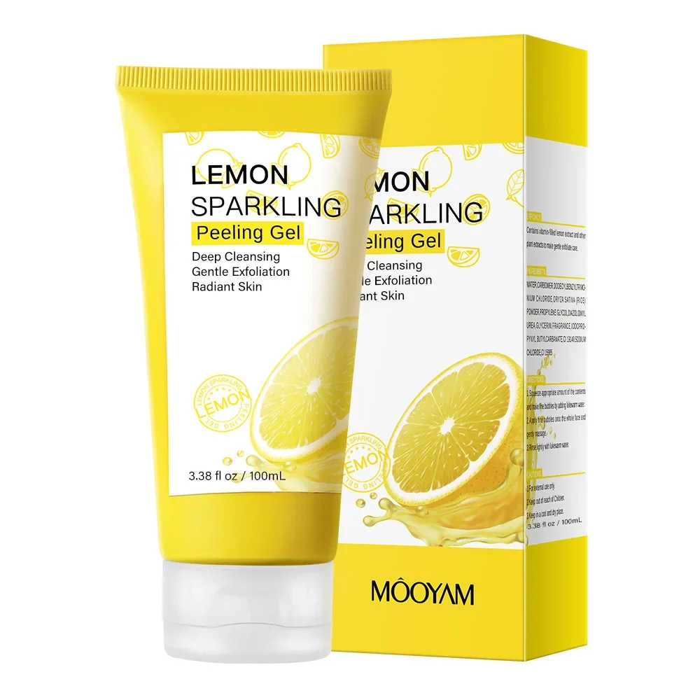 Lemon Exfoliating Gel Face Deep Cleansing Gel Gentle Exfoliating Scrub Facial Moisturizing Tender Body Cleansing Skin Care