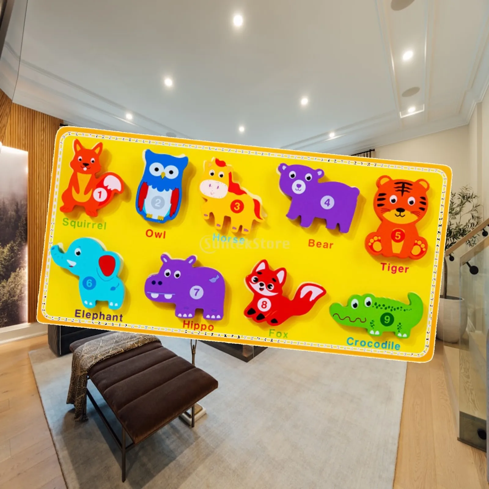 Baby Wooden Puzzle Montessori Toys for 1 2 3 Year Old Children Educational Gift Idea