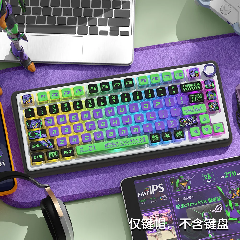 4-Sided Light Transmitting PBT Dye-sub Keycaps Personalized Customizable MSA Profile Keyboard Keycaps