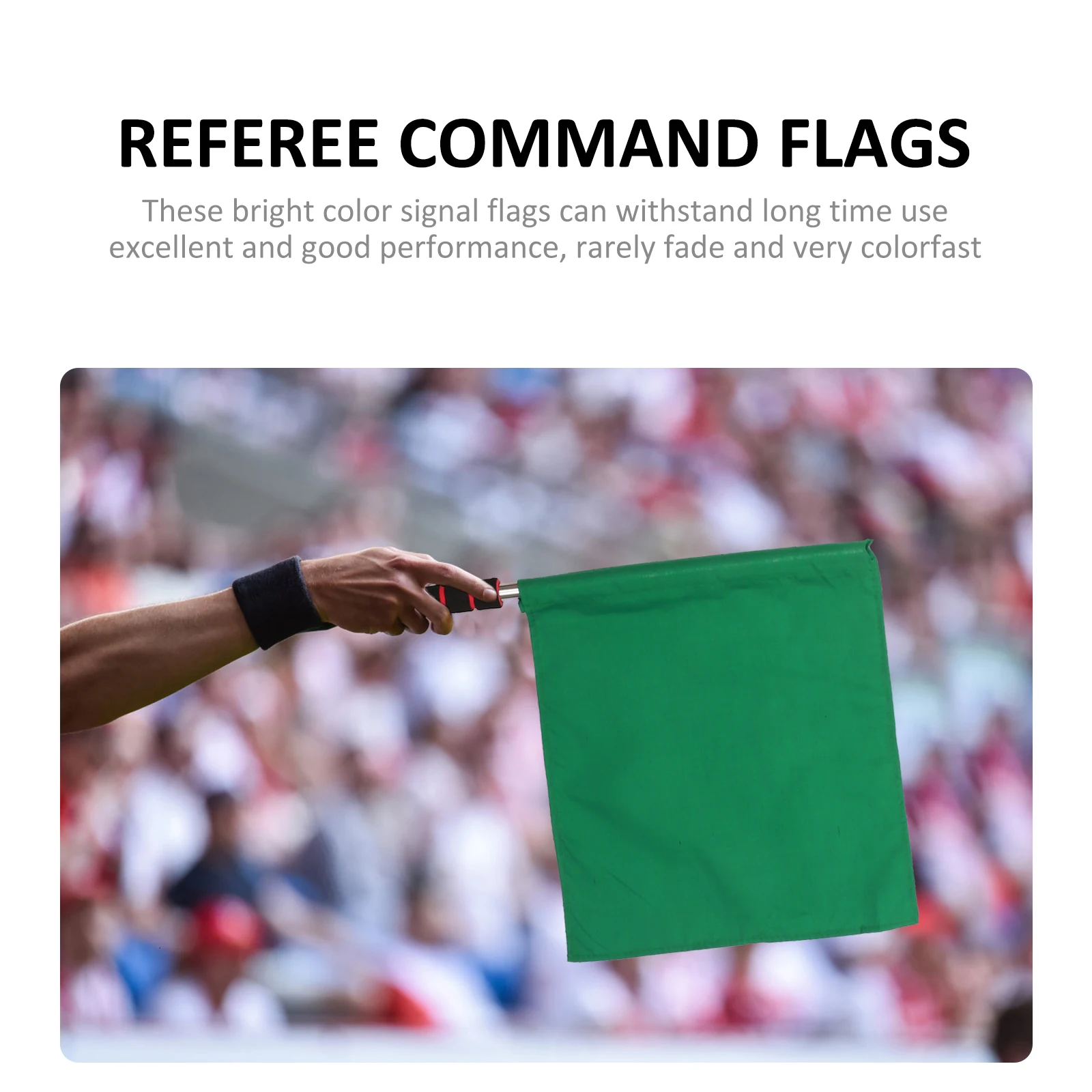 

4 Pcs Flags Referee Signal Flags Soccer Rugby Training Lightweight Durable Non Slip Handle Colored Team Sports Events