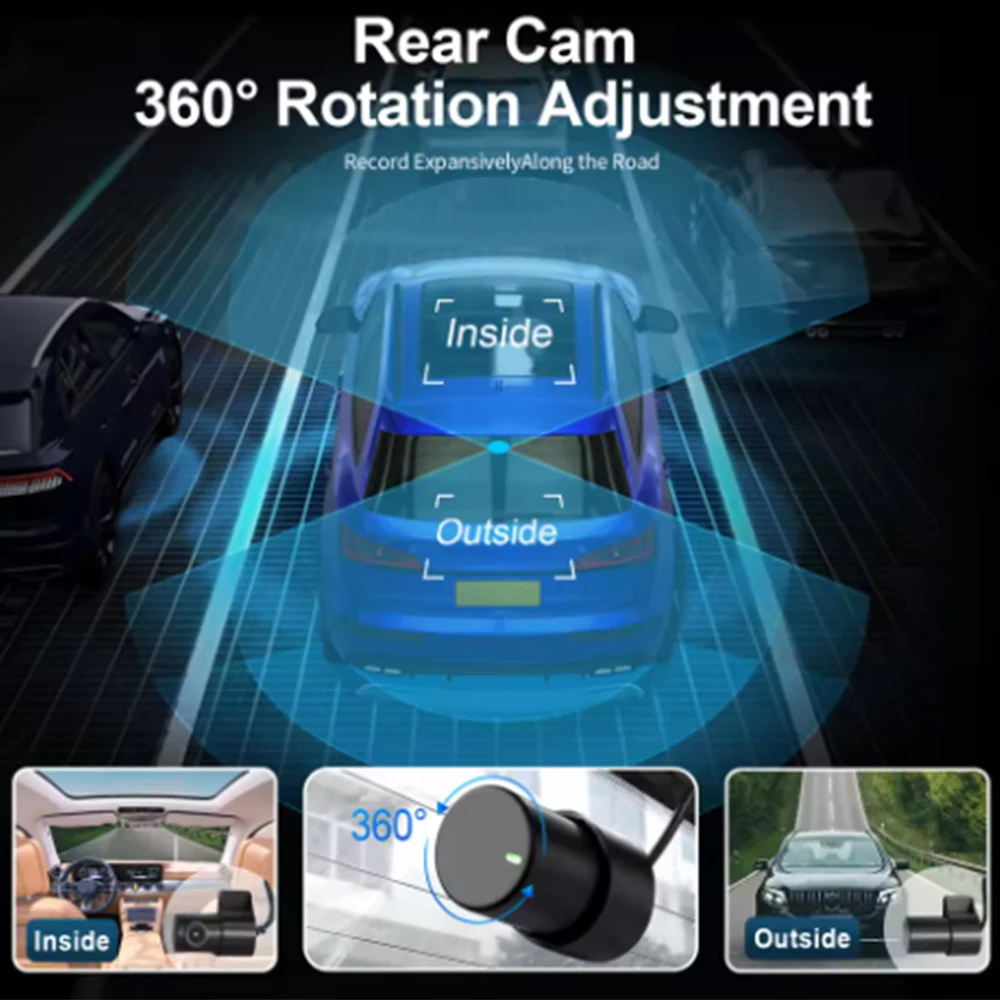 ZJCGO UHD سيارة 4K مسجل فيديو DVR داش كام لوحة القيادة كاميرا للرؤية الليلية التوصيل والتشغيل ل GAC Aion Y Plus 2022 2023 2024 2025