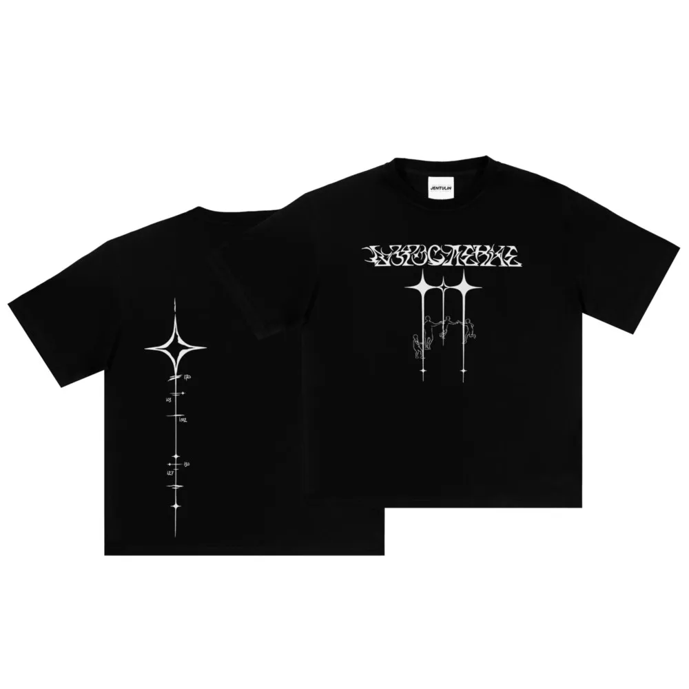 Oversized Streetwear Men Clothing Growing up Graphic Print Harajuku Short Sleeve Tops Tees Hip Hop Korean Goth Tshirt Cotton Y2k image 4