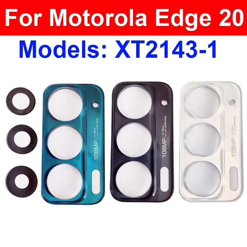 Back Rear Camera Lens Glass For Motorola MOTO Edge 20 XT2143-1 Back Camera Glass Lens Adhesive Sticker Replacement Repair Parts