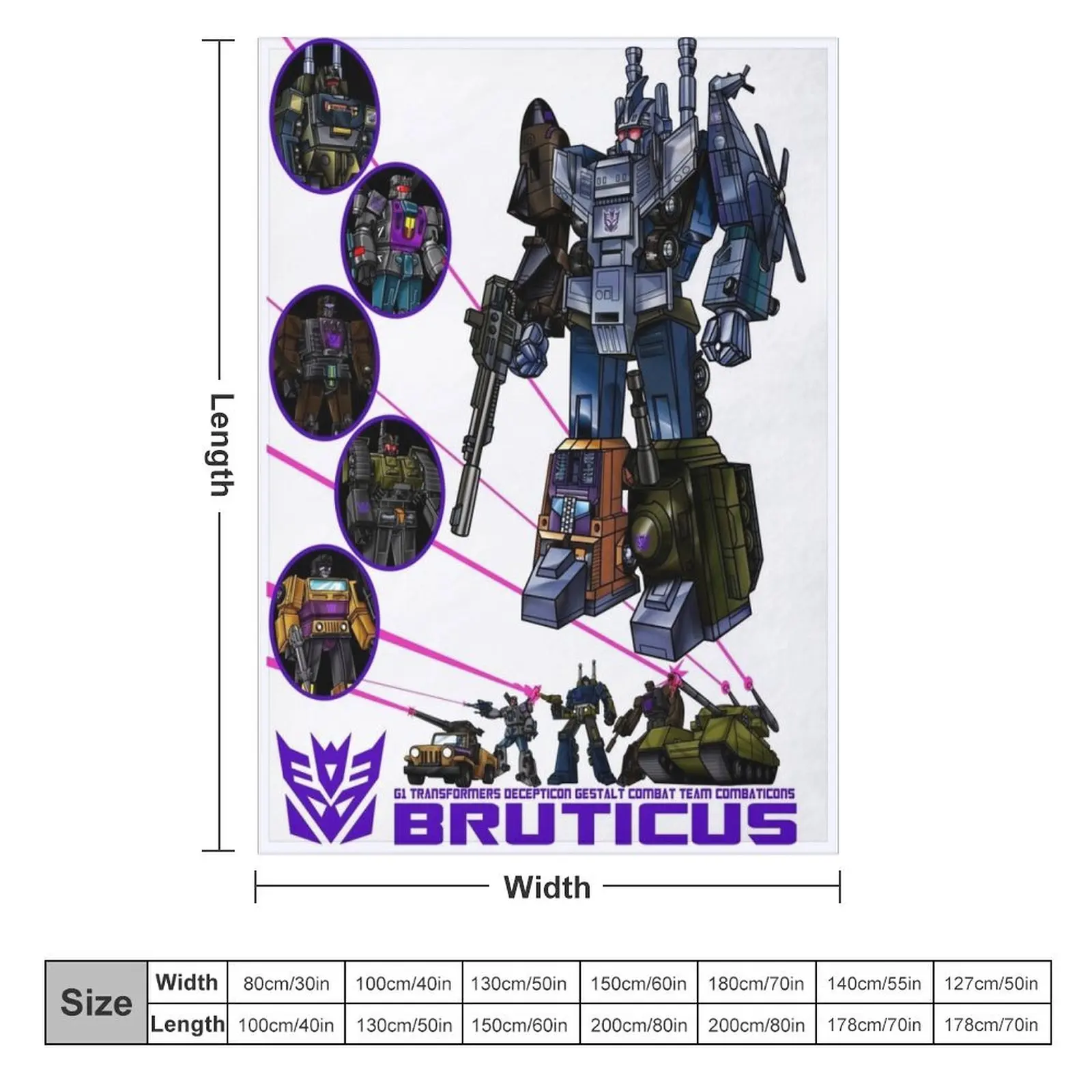 Decepticon Bruticus Throw Blanket christmas decoration Baby Comforter Blankets