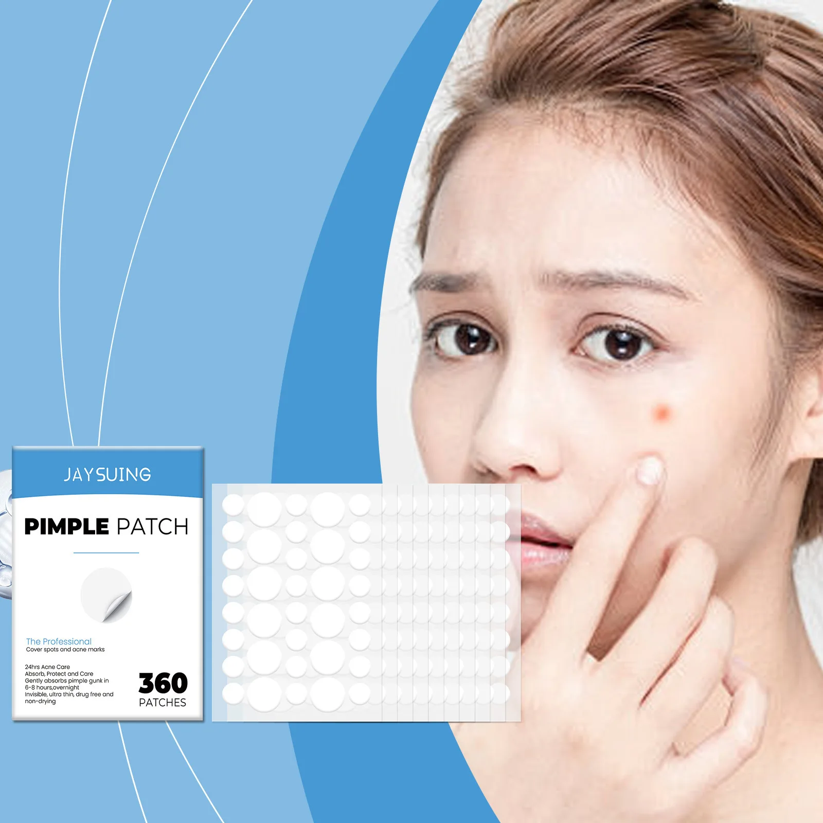 Onzichtbare Spot Patch Gezichtsacne Reparatie Huidverzorging Cover Acne Print Onzichtbare Acne Patch