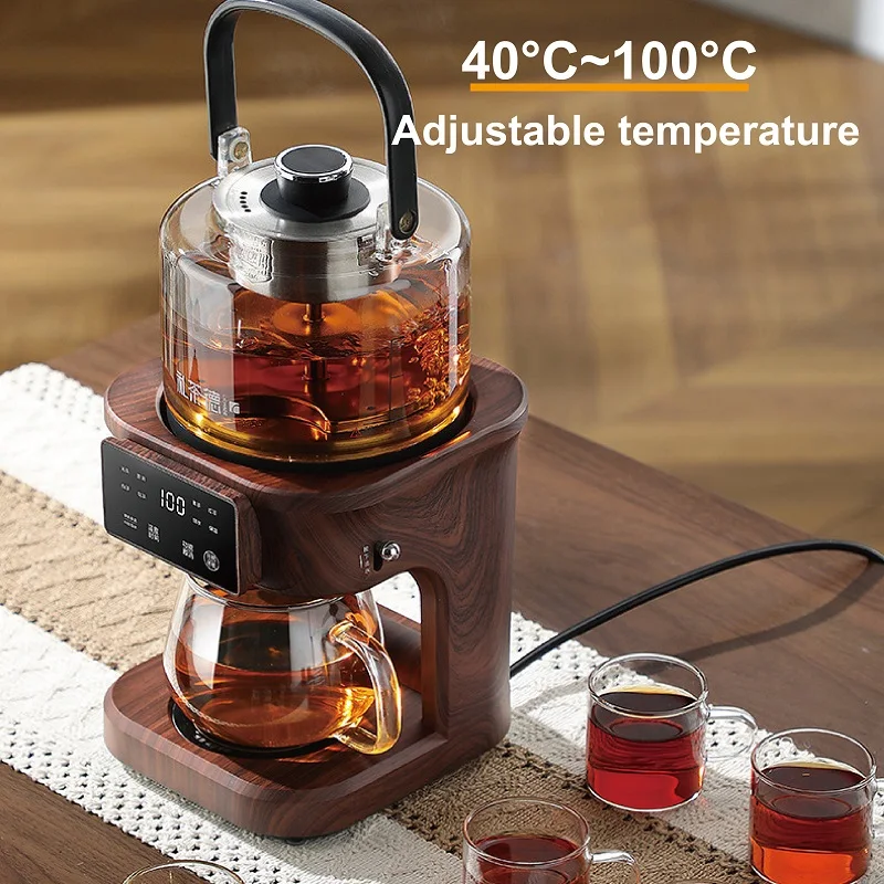 1350W Electric Tea Bar Machine Office Pure Titanium Steam Tea Kettle 1L Keep Warm Floral Teapot Auto Water Supply ElectricKettle
