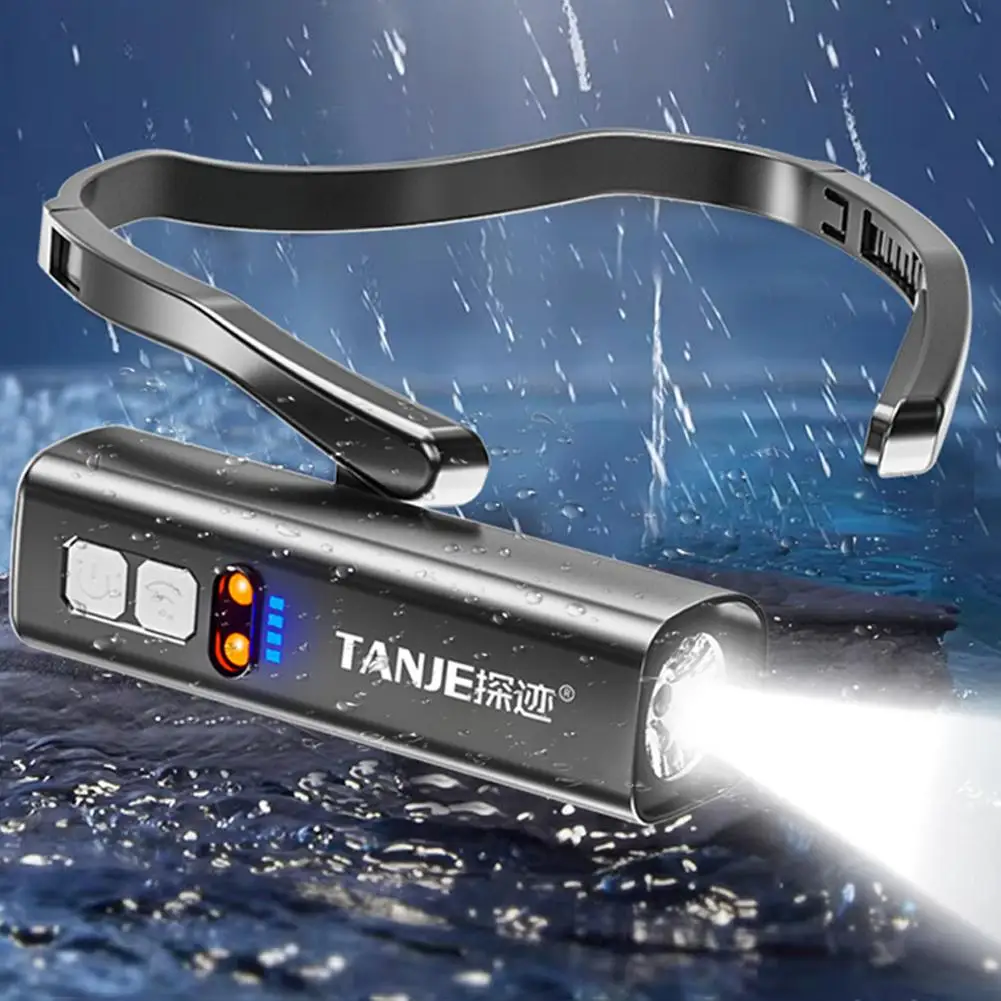 Ear Mounted Headlight With Strong Light Charging For Outdoor Use Ultra Long Endurance Sensor Head Mounted Design