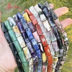 8x20mm Column Twist Rhodonite Agates Jaspers Natural Stone Loose Beads for DIY Women Men Necklace Bracelet Jewelry Making 15