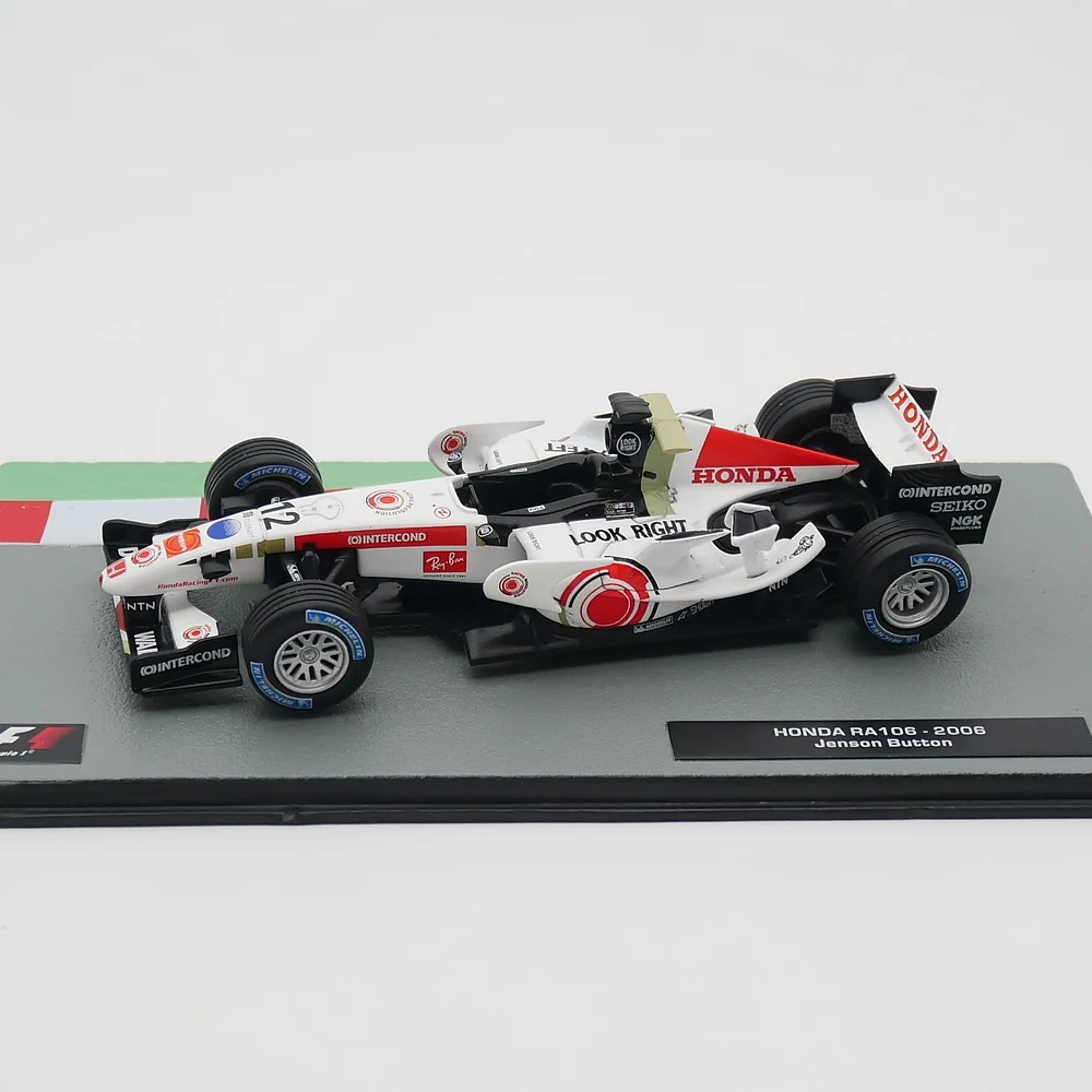 Ixo 1:43 Honda RA106 2006 Jenson Button Racing Diecast Car Model Metal Toy Vehicle