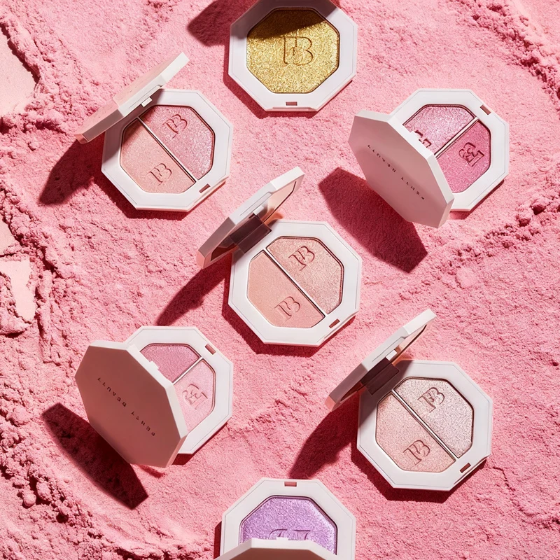 لوحة إضاءة للوجه شديدة اللمعان من Fenty Beauty، عصا تحديد الوجه الطبيعية، مسحوق ماسي ثلاثي الأبعاد، لامع للوجه الناعم #1