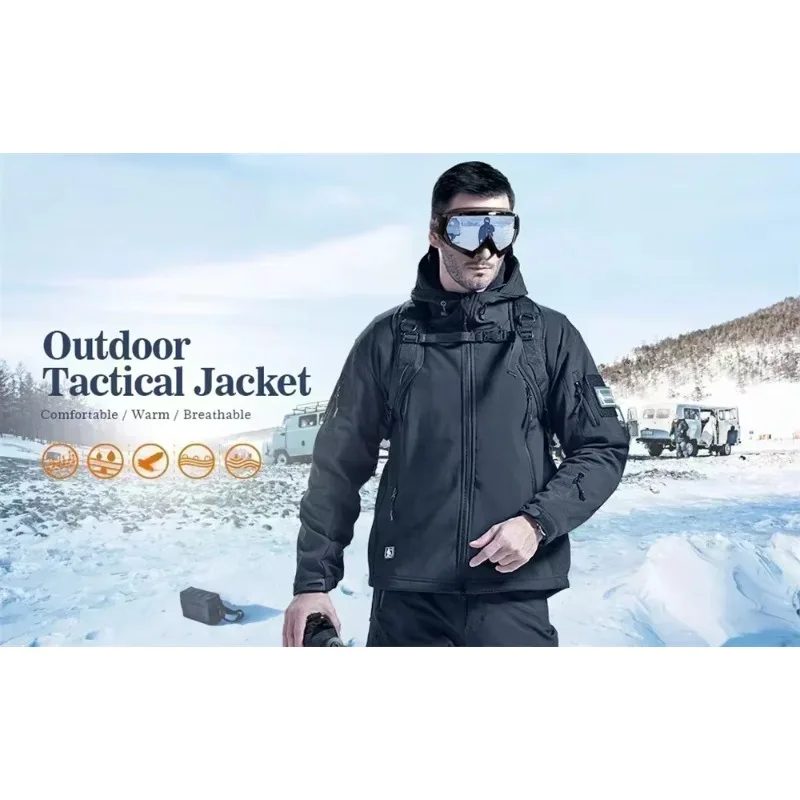 747 GENX Engine Aviation Pilots Outdoor Military Men's Tactical Shark Skin Fleece Warm SoftShell Coats Jackets