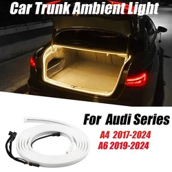 For Audi A4 A6 2017 2018 2019 2020 2021 2022 2024 3M 12vCar Trunk Light Ambient Decorative Atmosphere Lamp Led Flexible Strip