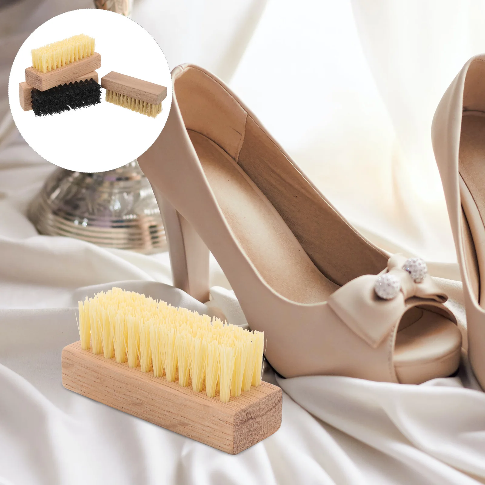 

3 pcs Handle Soft Bristles Portable Scrubbing Shoe Shoe Cleaning Brush For Sports Shoes Scrub Brush