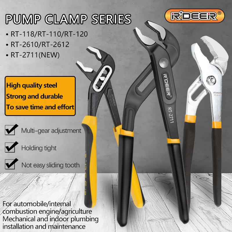 8/10/11/12 inch Quick Adjustable Multifunctional Pump Pliers, Large Opening Water Pump Pliers Quick-Release Plumbing Pipe Wrench