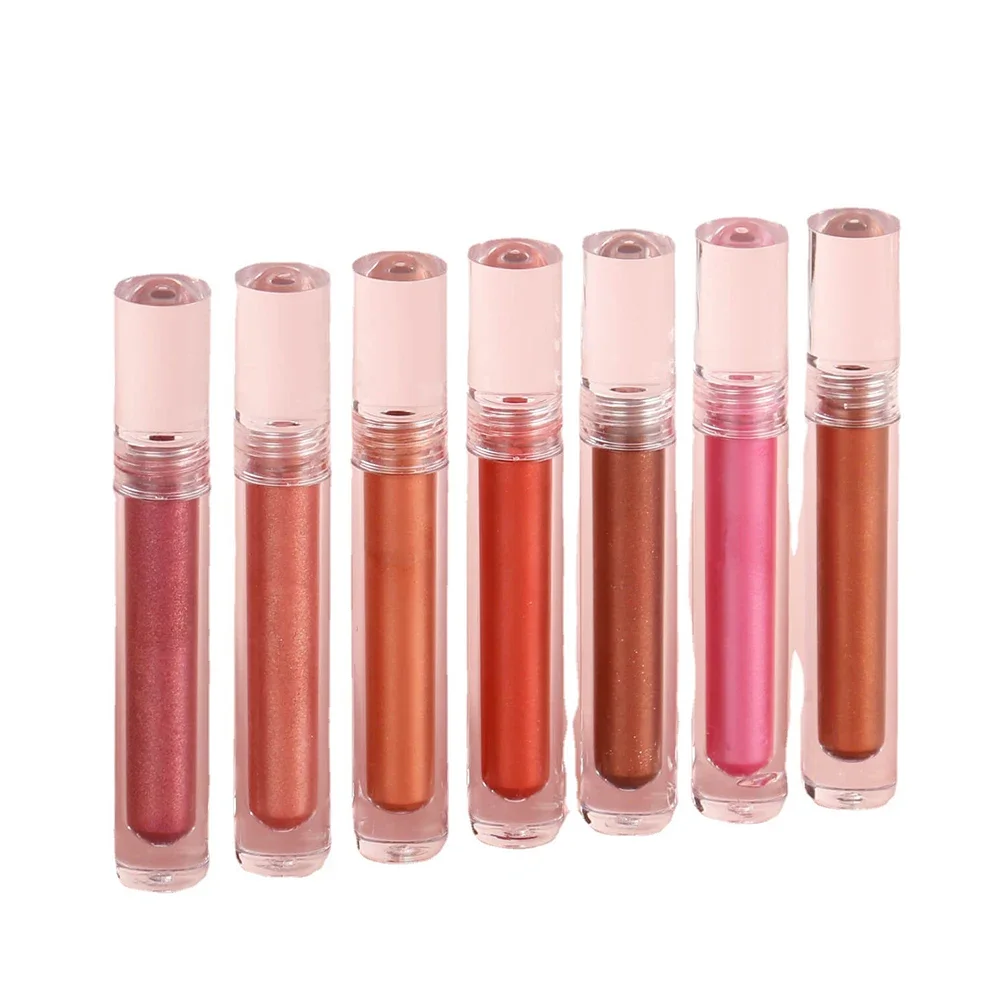 

Private Label Transparent Tube Lip Gloss Pigment Long Lasting Non-stick Non-fade Waterproof Custom Logo Makeup Bulk Cruelty Free