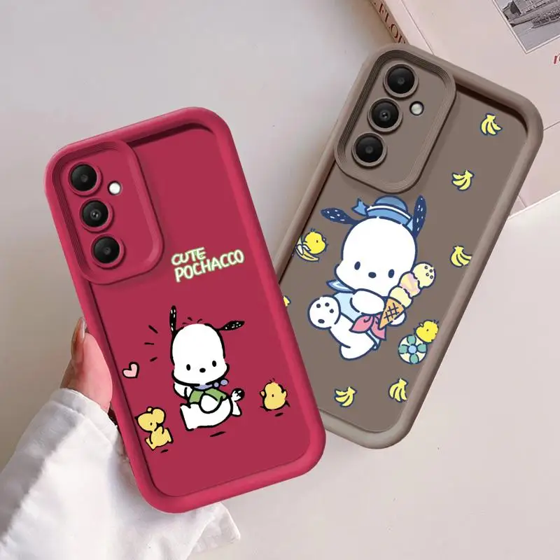 Cute Pochacco Cute Case For Samsung Galaxy A51 A14 5G A52 A34 A53 A12 A12 A32 A23 A51 A15 Matte Hard Phone Coque